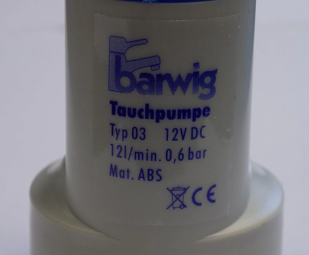 Barwig 12 voltų panardinamas siurblys type 3 / kempingas karavanas valtis kemperis