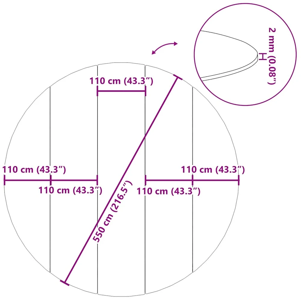 Baseino paklotas, pilkas, 550cm, poliesterio geotekstilė