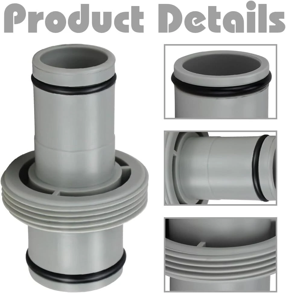 Baseino žarnos 38 mm jungtis į 32 mm, baseino žarnos jungtis, baseino jungčių rinkinys 38 mm, baseino žarnos jungtis, baseino žarnos jungties prailginimas