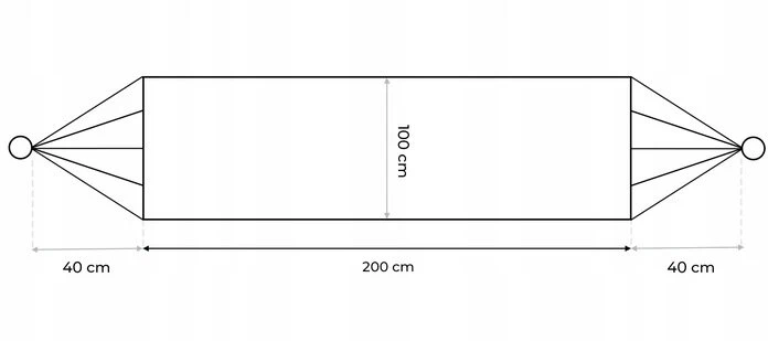 Bauerkraft Sodo hamakas-supynės-gultas 200x100cm