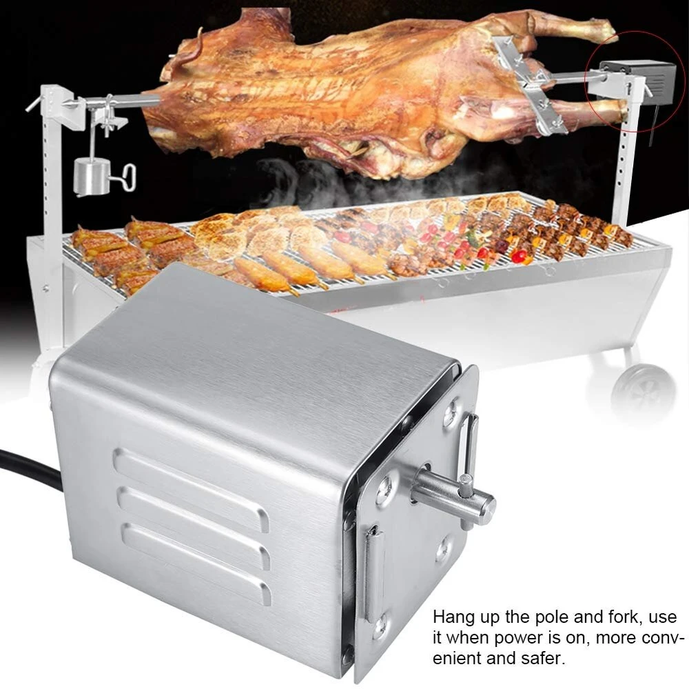 Bbq rotissore elektrinis variklis griliui, nerūdijantis plienas, 50-70 kg (eu kištukas 220v)