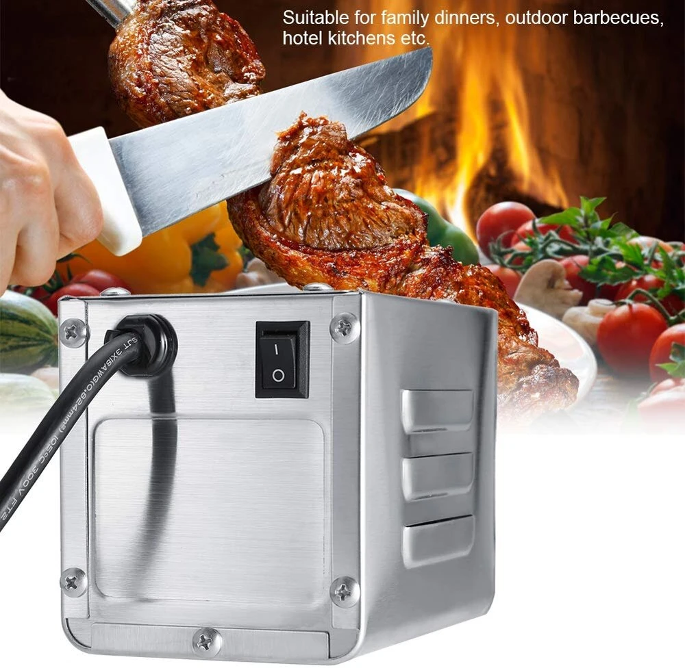 Bbq rotissore elektrinis variklis griliui, nerūdijantis plienas, 50-70 kg (eu kištukas 220v)