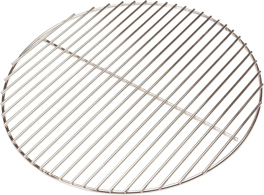 Bbqnovation nerūdijančio plieno kepimo grotelės, apvalios, 45 cm, skirtos 47 cm skersmens kepsninėms - suderinamos su Weber Original Virdulys 47 cm, Weber Compact Virdulys 47 cm, Weber Performer 47 cm, Bar B Virdulys 47 cm