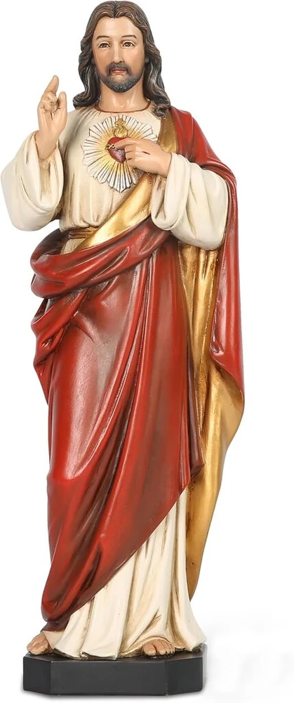 Bc šventosios širdies jėzaus katalikų statula religinė dovana 37,5 cm aukščio, rankų darbo, buildclassic