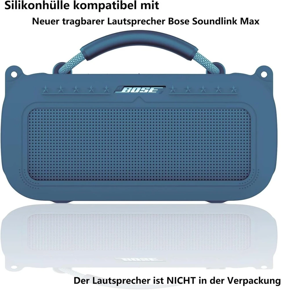 Kompiuterio kolonėlės Bcwegion silikoninis apsauginis dėklas ir dirželis, skirtas bose soundlink max nešiojamam garsiakalbiui, minkštas apsauginis dėklas bose soundlink max nešiojamų garsiakalbių priedams (tik dėklas)