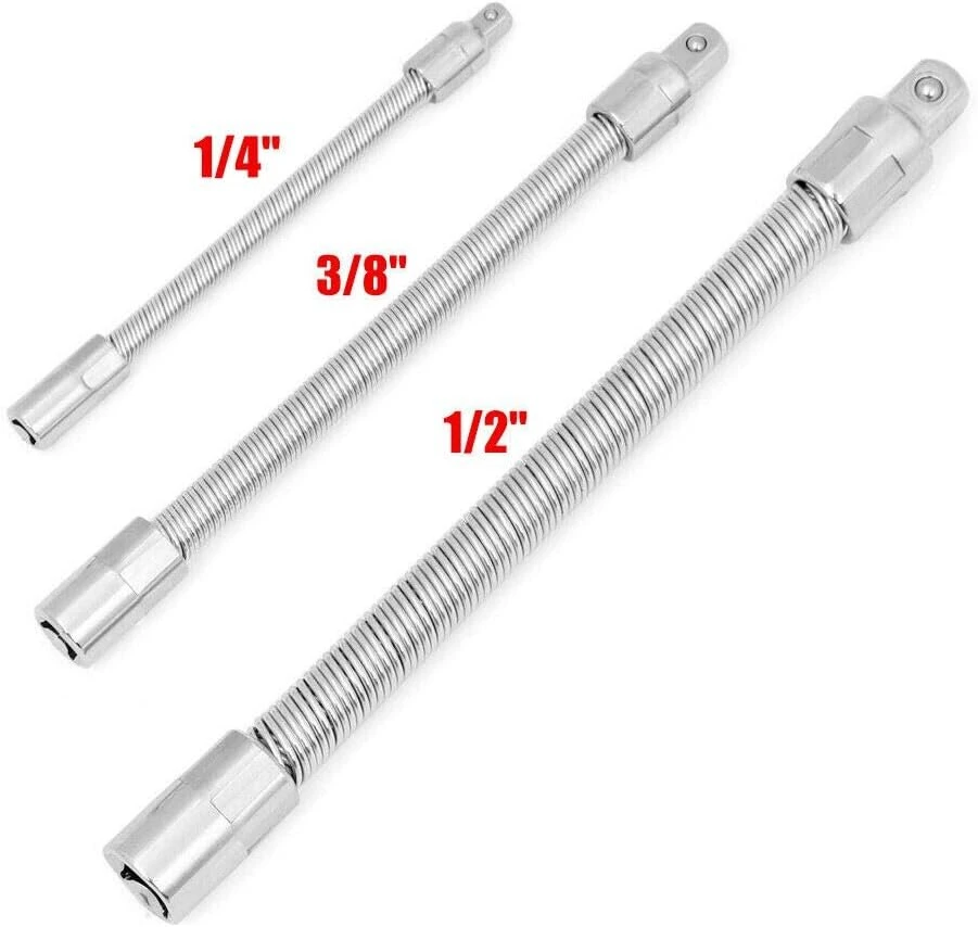 Be-tool 1/2" 350 mm lankstus prailgintuvas grąžto antgalių laikikliui, spyruoklinis lizdo prailgintuvas atsuktuvui ir terkšliniam raktui (2 vnt.)
