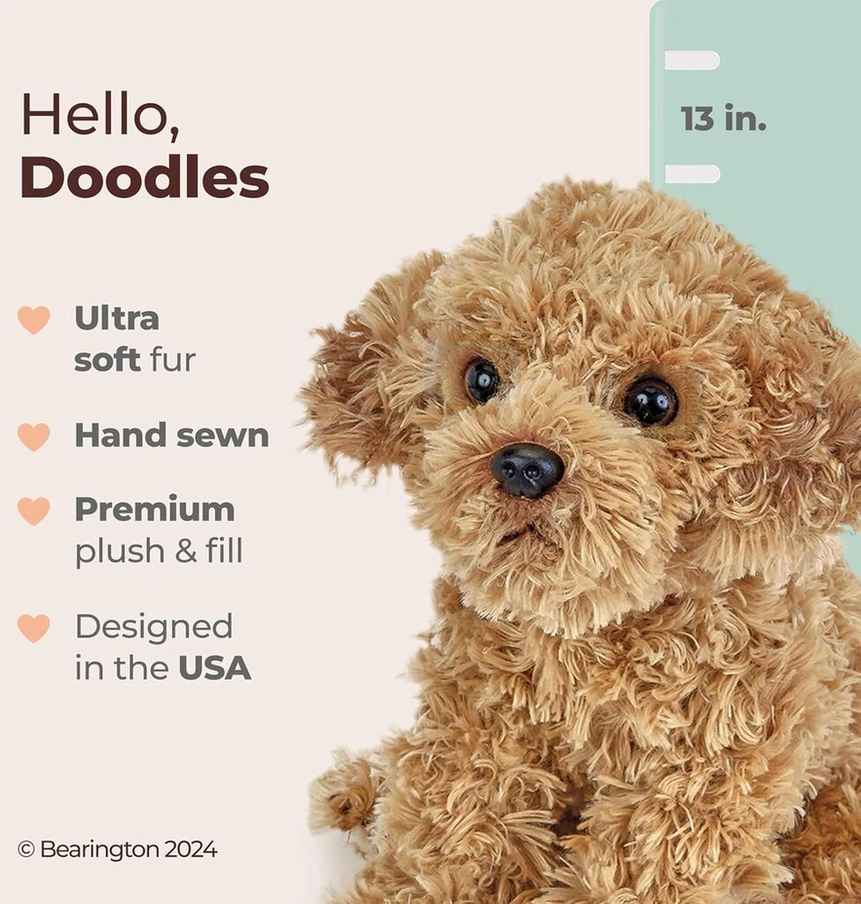 Bearington Collection Bearington Doodles Labradoodle pliušinis šuniukas, 33 cm