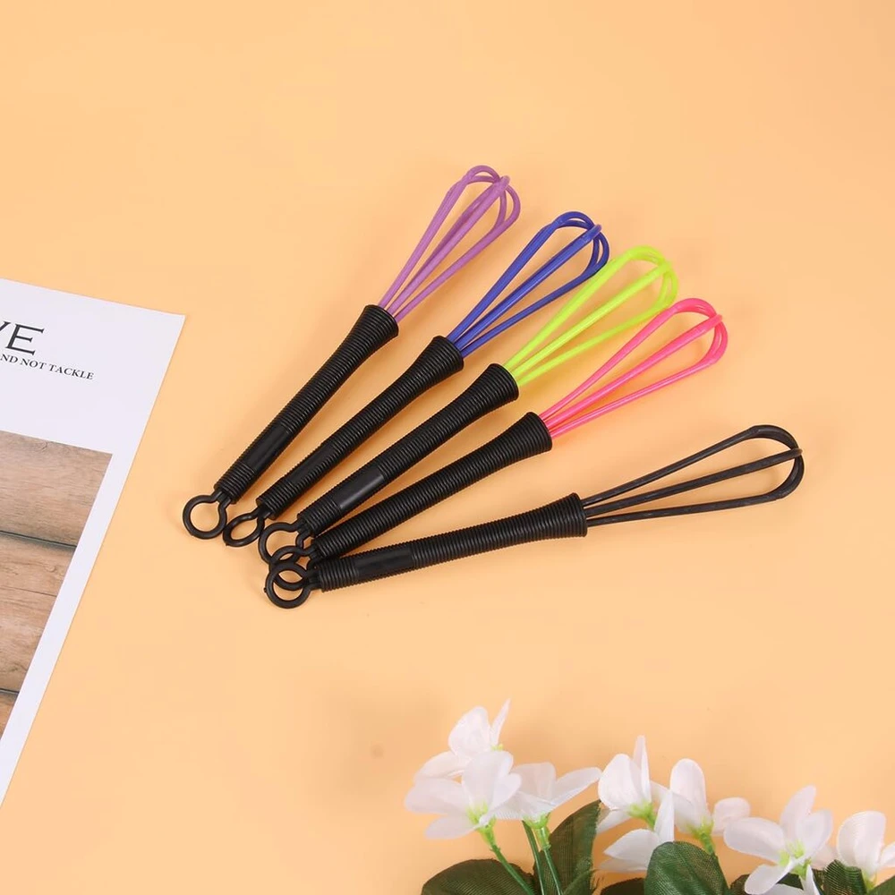 Beaupretty mini šluotelė mažas kirpyklos šluotelių rinkinys mažas plastikinis šluotelė plaukų dažų kremo šluotelė balioninis maišytuvas 5 vnt.