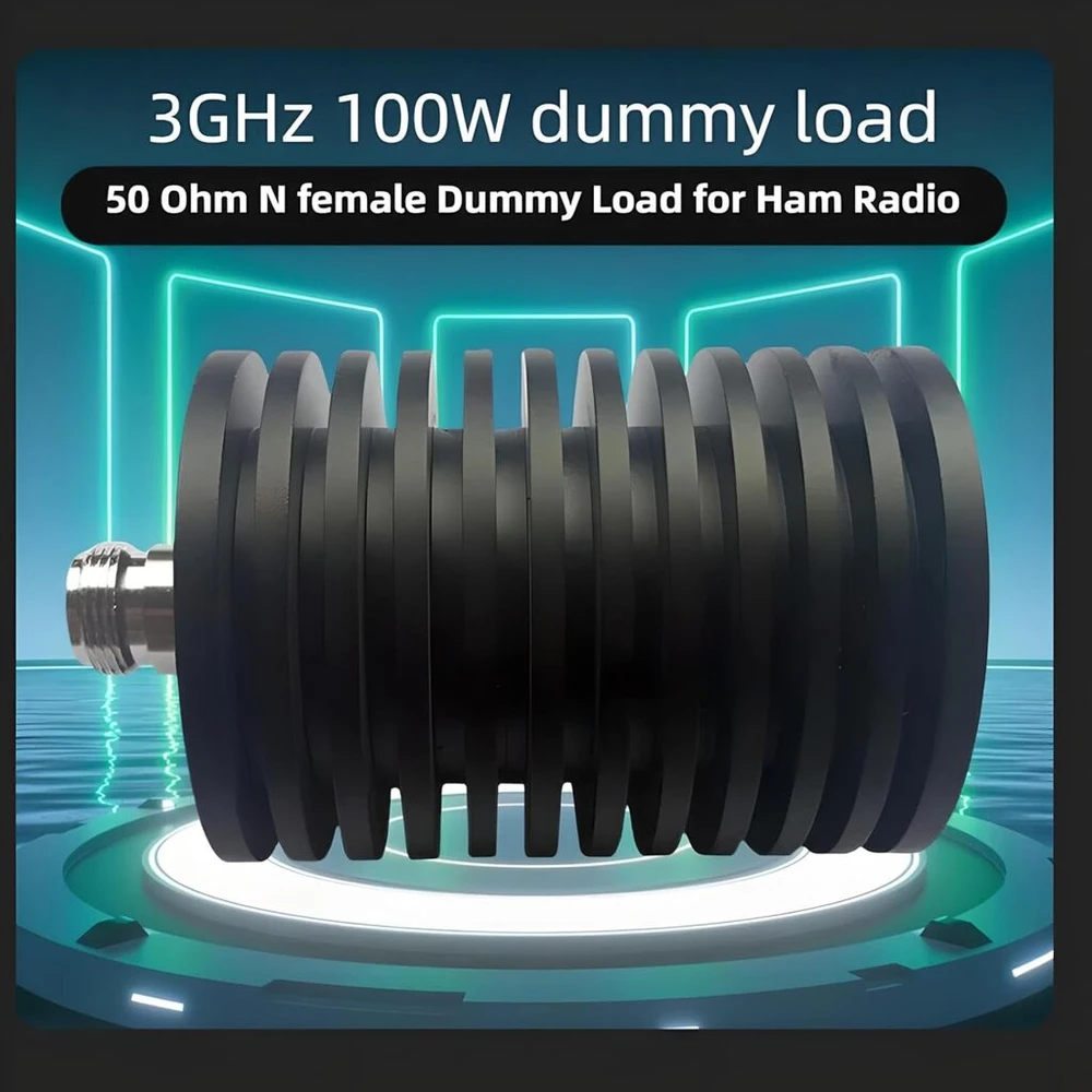 Becen 100 W N tipo moteriškas jungties imitacinis apkrovimas, 100 W N lizdo tipo terminatorius N-f 50 omų imitacinis apkrovimas skirtas radijo mėgėjų Hf Vhf Uhf testavimui