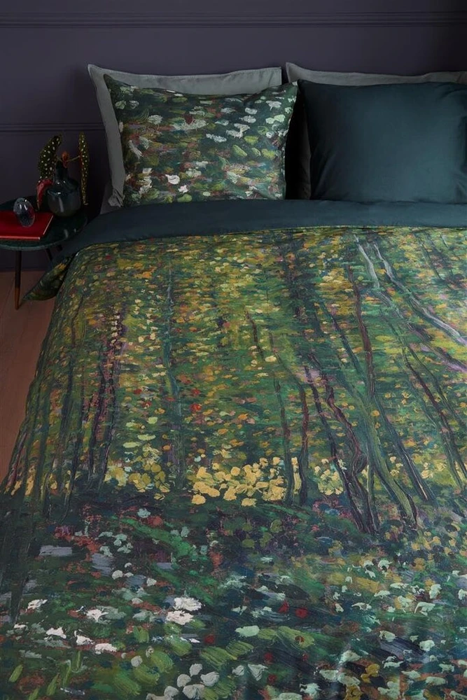 Beddinghouse x Van Gogh Museum Trees patalynės komplektas, žalias paveikslas
