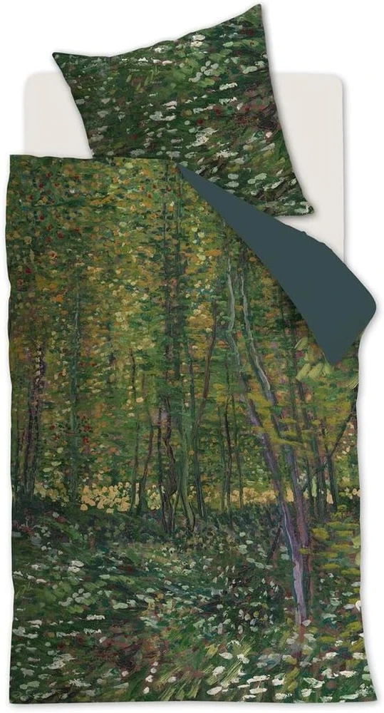 Beddinghouse x Van Gogh Museum Trees patalynės komplektas, žalias paveikslas