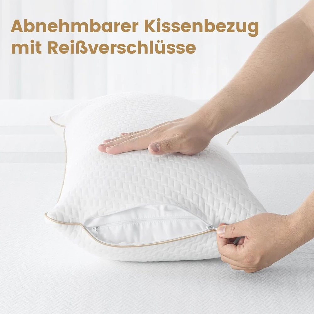 Bedstory Pagalvė 40x80 su nuimamu bambuko pluošto užvalkalu, 2 vnt.