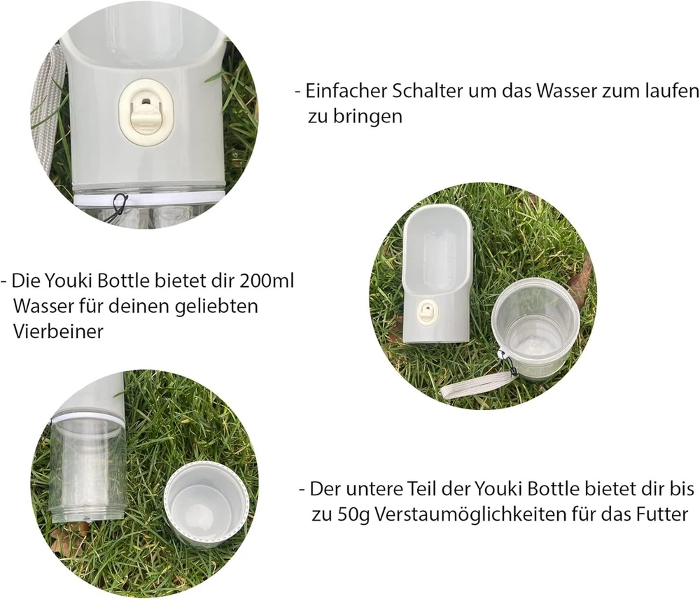Beek 2-in-1 Šunų Butelis su Maistu ir Vandeniu (žalias)