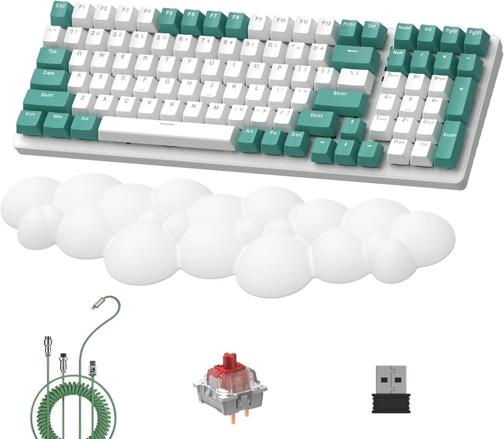 Belaidė mechaninė klaviatūra Lexonelec K6, 96% išdėstymas, Rgb