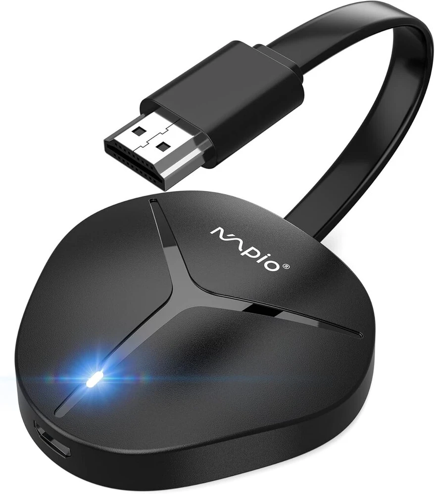 Vaizdo grotuvas Belaidis hdmi ekrano adapteris, 4k hdr wifi hdmi srautinio vaizdo sinchronizavimo adapteris, suderinamas su phone/pad/os/android/windows/mac/pc į hdtv/monitorių/projektorių, miracast airplay dlna, juodas
