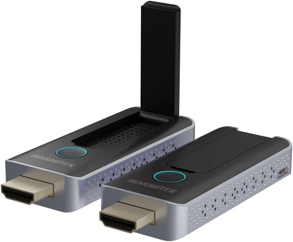 Vaizdo grotuvas Belaidis pristatymas - Marmitek Stream S2 Pro - Hdmi radijo transliacija Plug & Play - Usb-c suderinamas - Full Hd - išplečiamas - nešiojamas kompiuteris - pristatymas