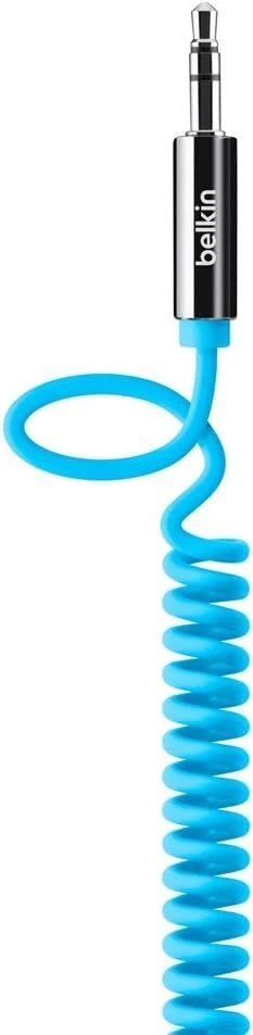 Belkin Mixit Colour Range 1.8m spiralinis aux kabelis - mėlynas
