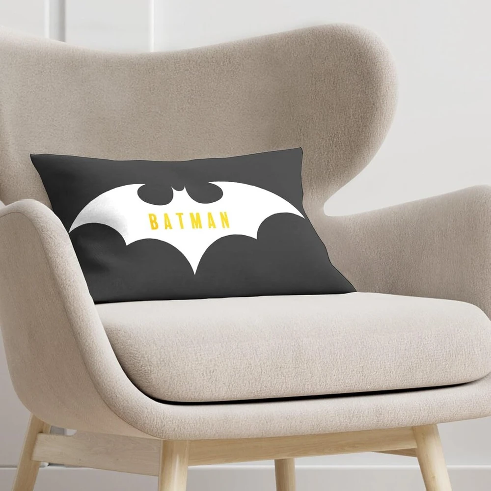 Belum Batman pagalvėlės užvalkalas Half Panama 100% organinės medvilnės pagalvėlės užvalkalas su paslėptu užtrauktuku, dydis: 30 x 50 cm