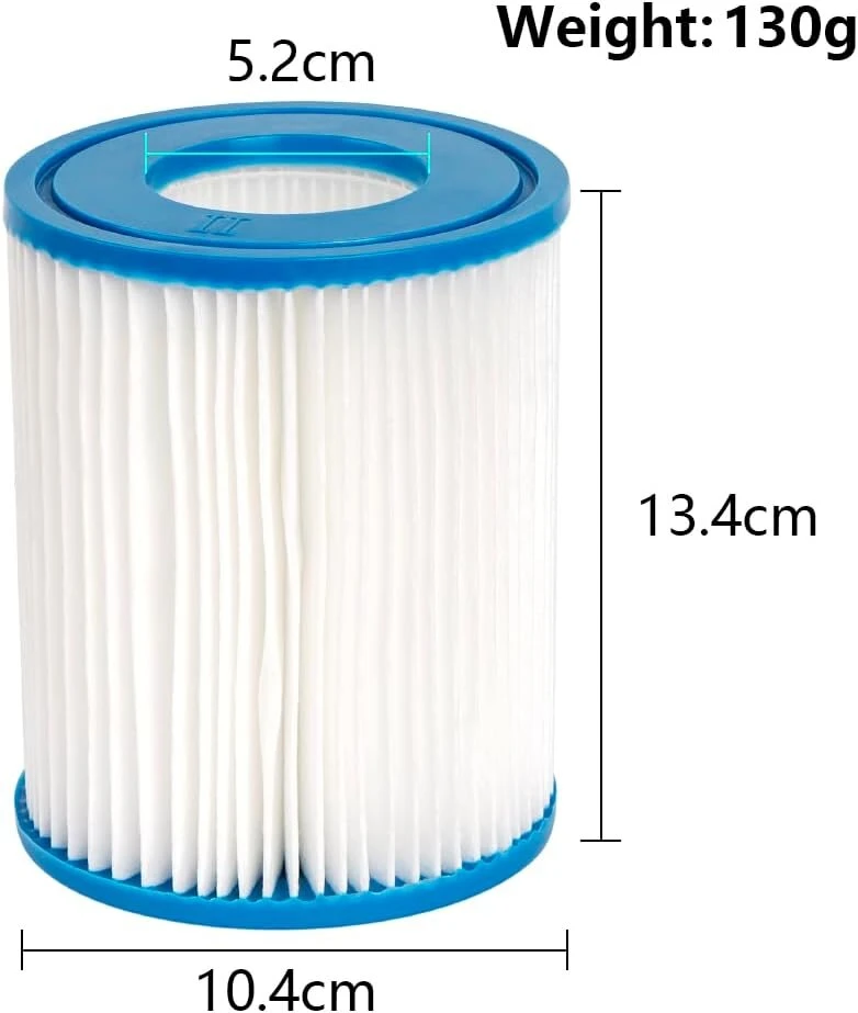 Benfosh baseino filtras, suderinamas su Bestway Type Ii 58094 картridžu, pripučiamo baseino filtras, suderinamas su Lay-su Spa sūkurinės vonios filtru, 6 vnt.
