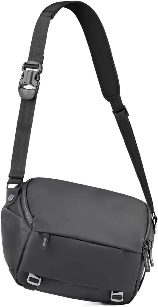Besnfoto fotoaparato krepšys dslr fotoaparato sling krepšys kuprinė fotografams vandeniui atsparus mažas crossbody krepšys per petį veidrodiniams fotoaparatams, juodas, krepšys per petį