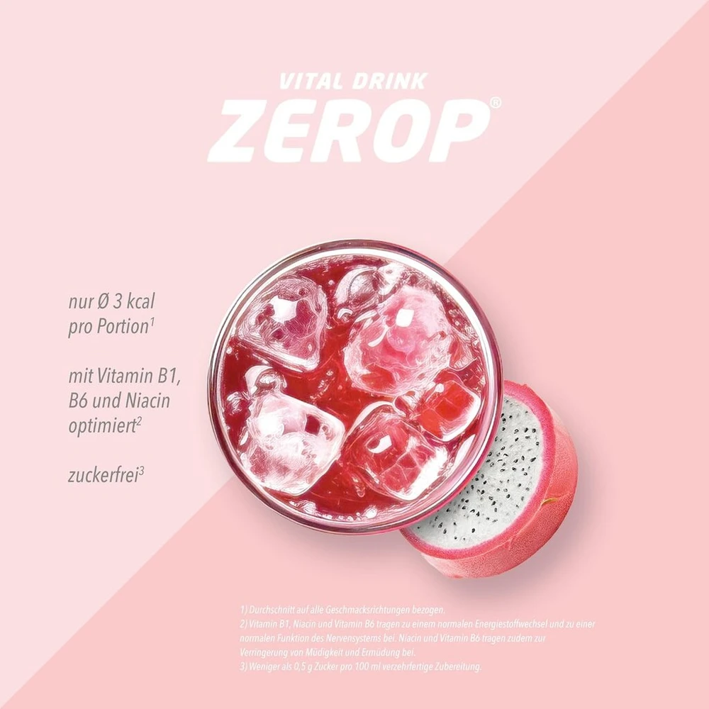 Best Body Nutrition Vital Drink Zerop® – drakono vaisių ir ličių skonio sirupas be cukraus – 1 l – 1:80 paruošia 80 litrų gėrimo – gėrimų koncentratas su vaisių sultimis – vandens skonio suteikėjas su vitaminais