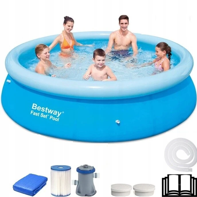 Bestway 57400 pripučiamas baseinas 305x76 su uždangalu