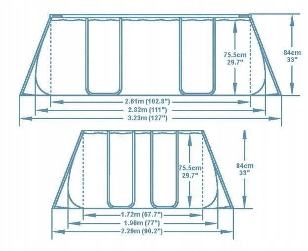 BESTWAY baseinas 56629 282x196x84 su filtro siurbliu