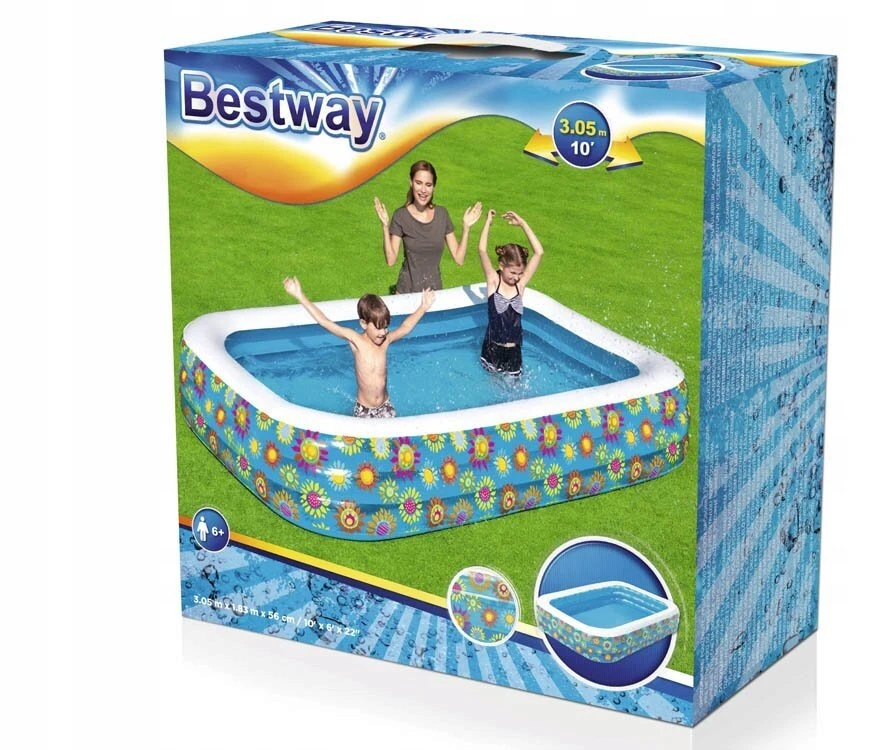 Bestway DIDELIS Pripučiamas Šeimos BASEINAS VAIKAMS SODUI