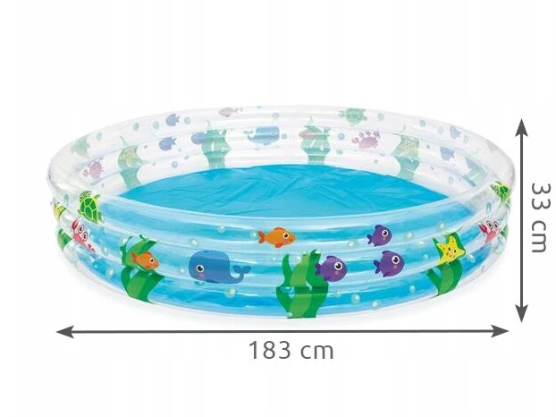 Bestway PRIPUČIAMAS BASEINAS VAIKAMS, BASEINĖLIS 183x33 APVALUS