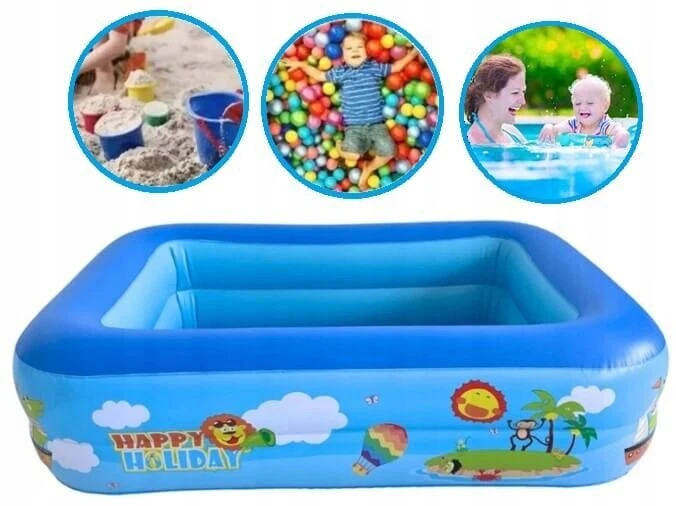 Bestway Pripučiamas vaikų baseinas 120x90x30 cm, stačiakampis, minkštas dugnas