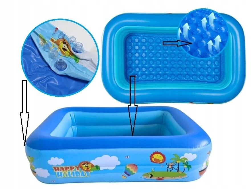 Bestway Pripučiamas vaikų baseinas 120x90x30 cm, stačiakampis, minkštas dugnas