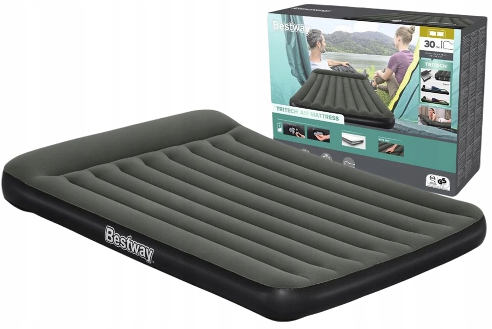 Bestway Tritech Queen tipo pripučiamas čiužinys su įmontuotu siurbliu