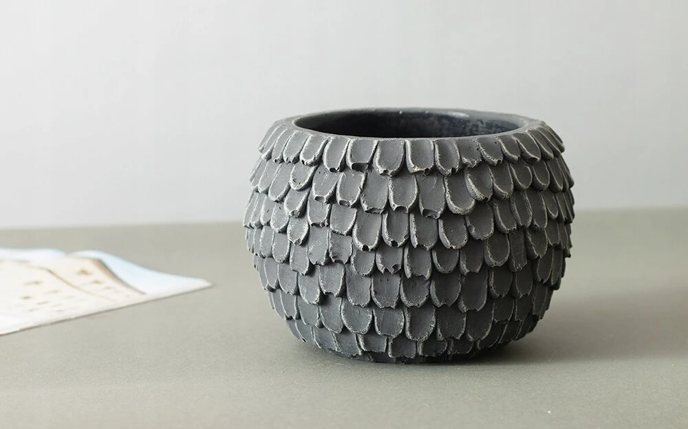Betoninė vazono dangtis Amelia, pilka, Ø 17 cm
