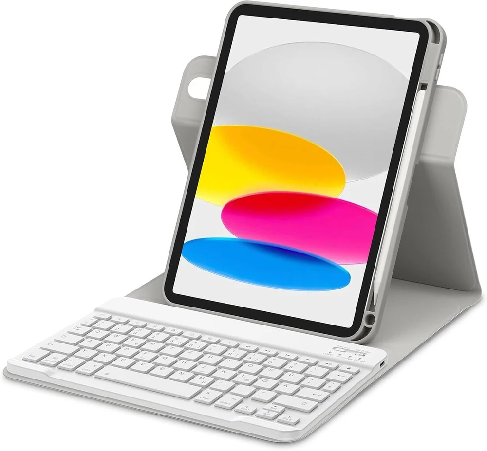 Klaviatūra Bettdow klaviatūros dėklas Ipad 11/10 kartai, pilkos spalvos