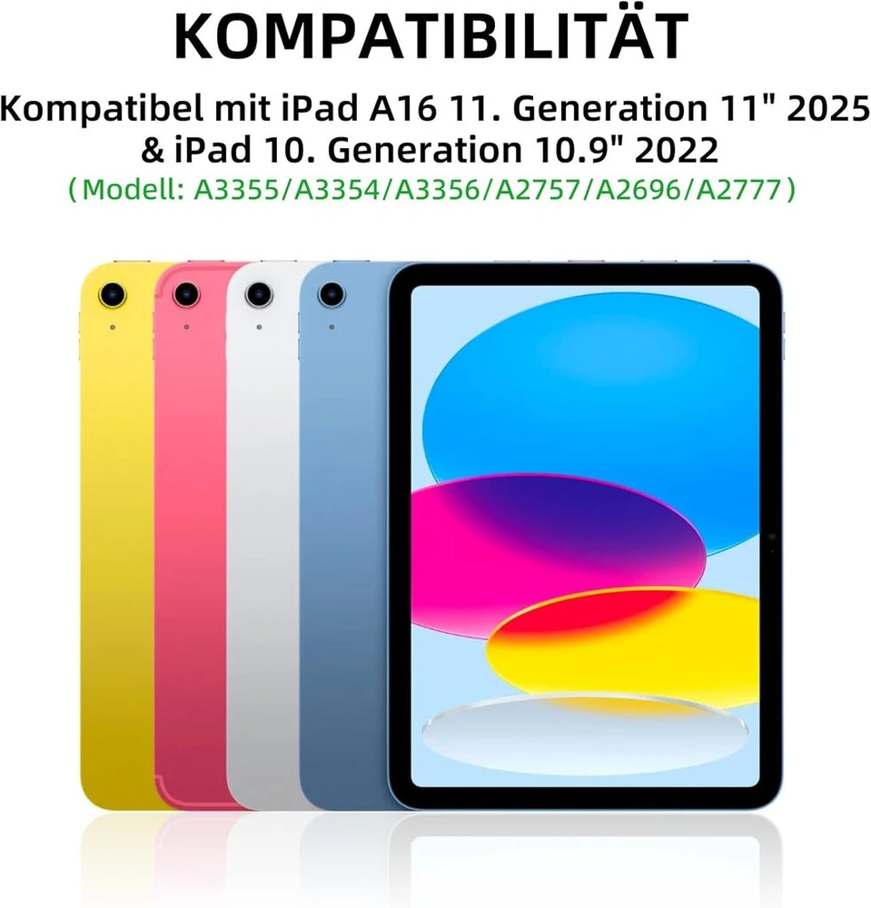 Klaviatūra Bettdow klaviatūros dėklas Ipad 11/10 kartai, pilkos spalvos