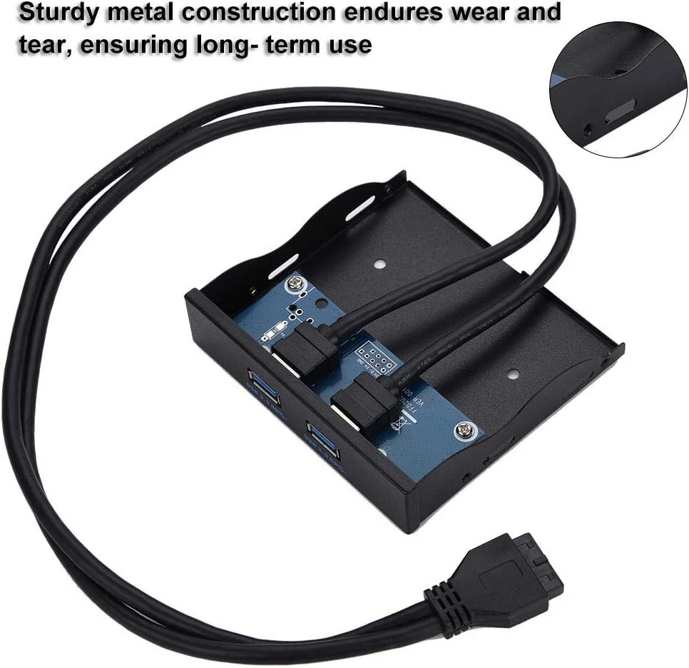 Bewinner usb 3.0 diskelių skaitytuvo priekinis skydelis, 2 x usb3.0, plug and play, nereikia maitinimo, daugiafunkcinis staliniams ir nešiojamiesiems kompiuteriams