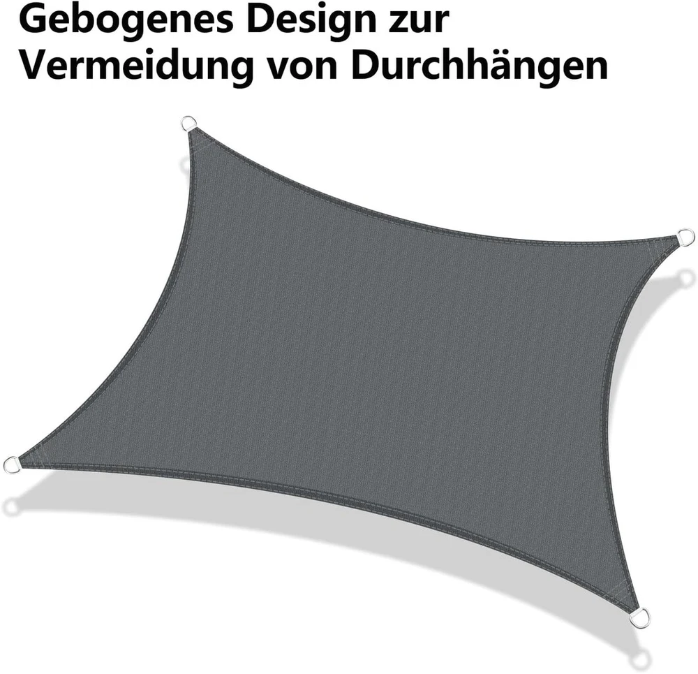 Bigbuy Garden Tiesios formos pavėsinė 2x3m, Hdpe audinys, 95% Uv apsauga, antracito
