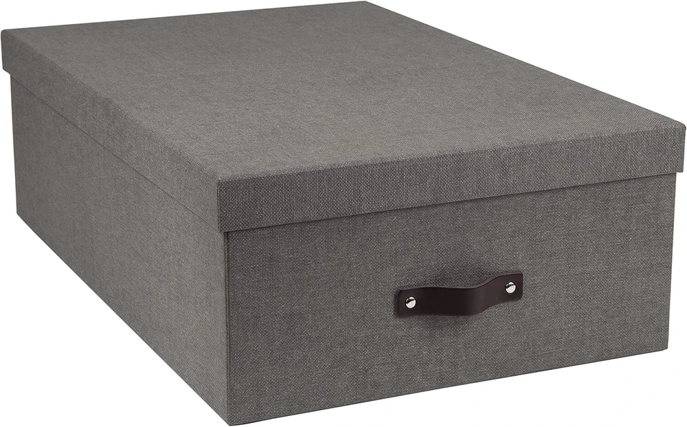 Bigso Box of Sweden Inge 3 vnt. laikymo dėžės su dangčiu, pilkos