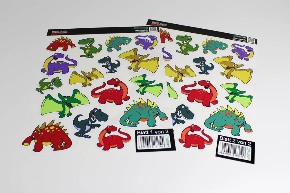 Bike-label lipdukų rinkinys vaikų dviračiui, 32 vnt., dinozaurai, T-rex X400123va