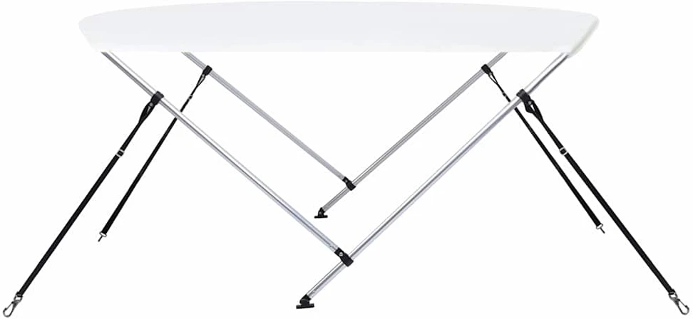Bimini viršaus stogelis, baltas, 180x150x110cm, 2 lankų rėmas