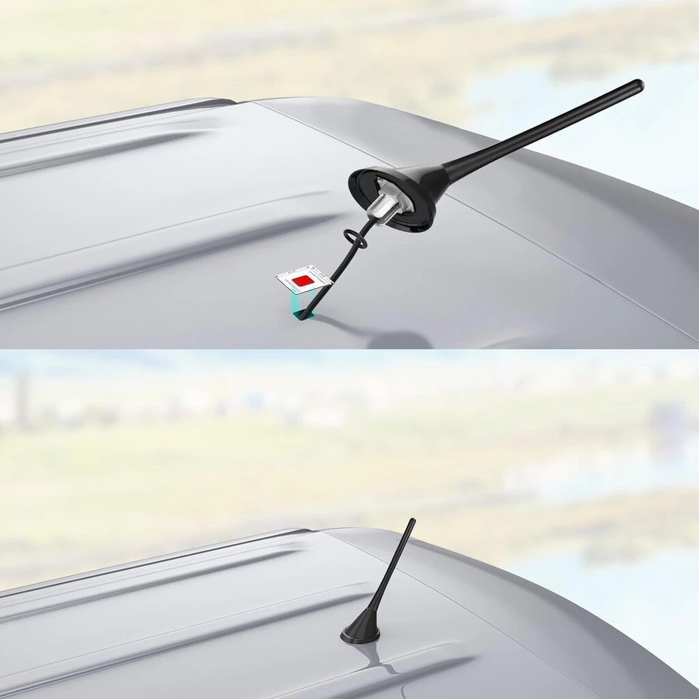 Bingfu automobilio radijo antena, 22 cm universali montuojama ant stogo Fm/am antena su montavimo pagrindu, 5 m kabelis, Din kištukas automobiliui, sunkvežimiui, visureigiui stereo galvos įrenginio imtuvui