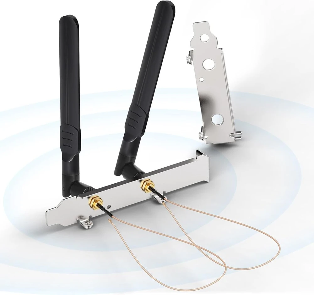 Bingfu Wifi 2.4ghz 5.8ghz 8dbi Rp-sma Male antena + Rg178 U.fl Ipx Ipex į Rp-sma Female kabelis + Pci lizdo dangtelis Wifi maršrutizatoriui Wireless Mini Pci Express Pcie tinklo kortos adapteriui
