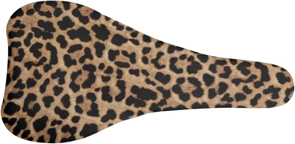 Binietny minkštas elastingas dviračio sėdynės užvalkalas su leopardo raštu