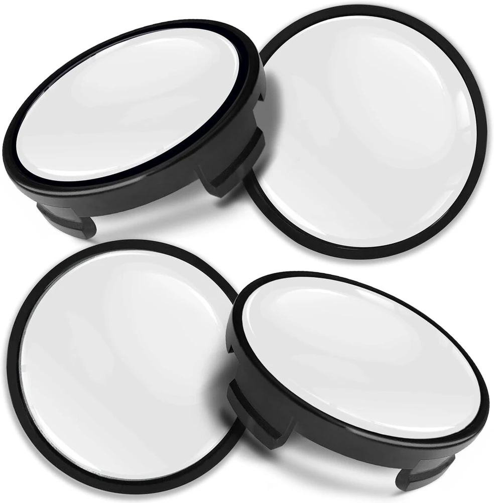Biomar Labs 4 x 54 mm stebulės gaubteliai, suderinami su Ford ratų centriniais gaubteliais, stebulės gaubteliai, lengvojo lydinio ratlankiai, balti, juodi Cf 61