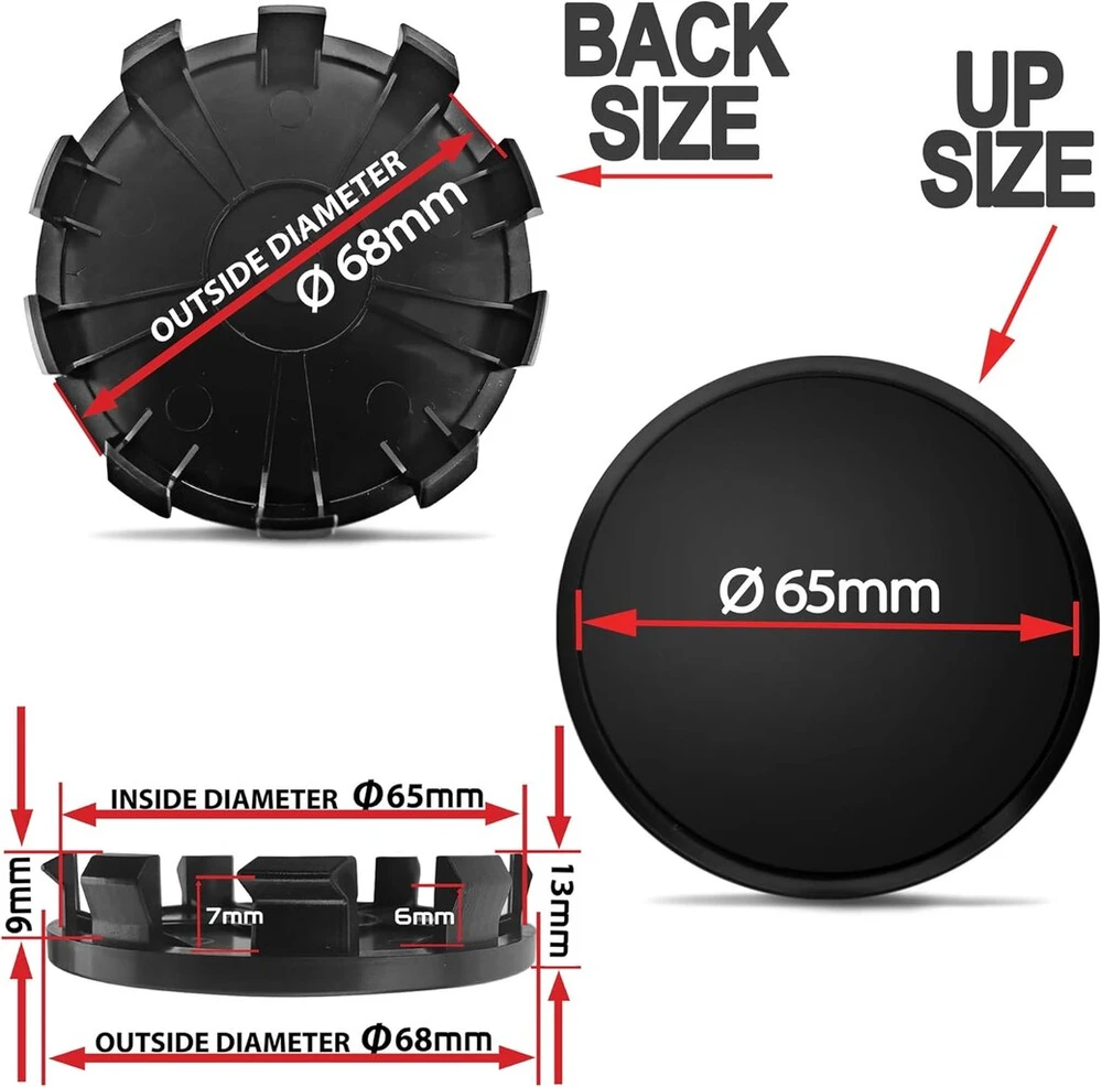 Biomar Labs 4 x 68 mm stebulės gaubteliai, suderinami su bmw 36136783536 ratų stebulės gaubteliais lengvojo lydinio ratlankiams skull cb 54