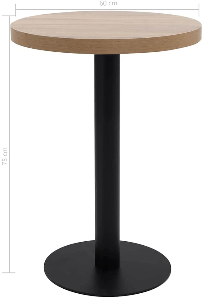 Bistro staliukas, šviesiai rudos spalvos, 60cm, MDF