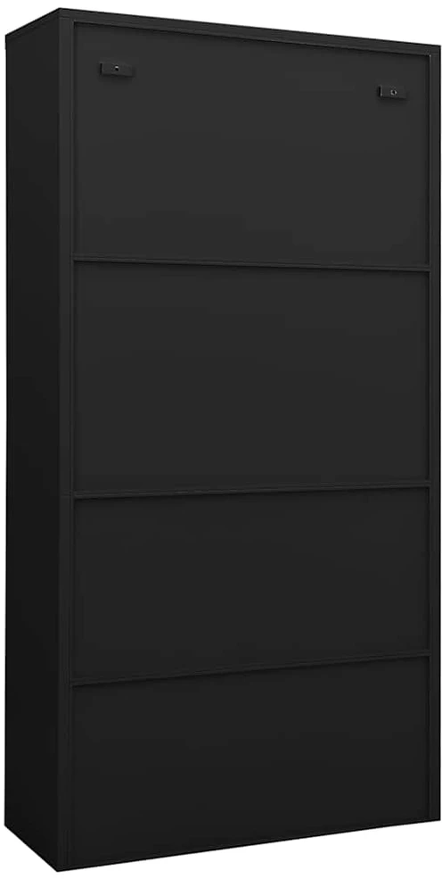 Biuro spintelė, juodos spalvos, 90x40x180cm, plienas