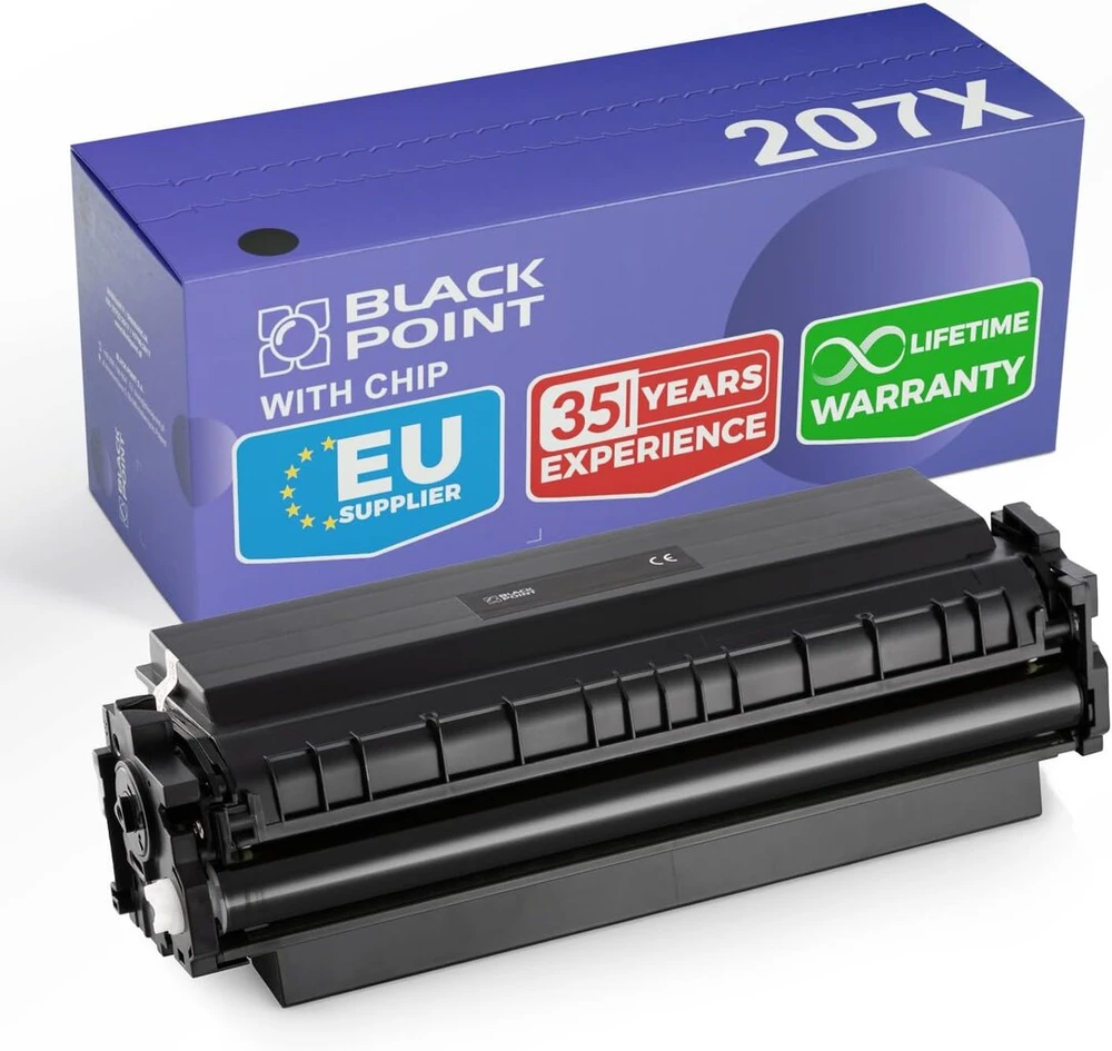 Black Point Juodas point su lustu toneris, suderinamas su hp w2210x (hp 207x) su lustu - juodas - skirtas hp color laserjet pro: mfp m282nw, mfp m283fdn, mfp m283fdw, m255dw, m255nw, large