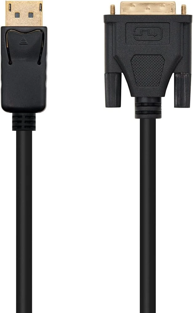 Blendend Displayport į Dvi konverterio kabelis, juodas, 1.0 m ilgio, idealiai tinka prijungti įrenginius su Displayport išvestimi prie monitorių arba projektorių su Dvi įvestimi.