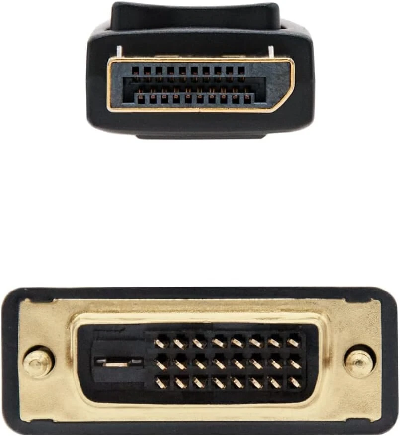 Blendend Displayport į Dvi konverterio kabelis, juodas, 1.0 m ilgio, idealiai tinka prijungti įrenginius su Displayport išvestimi prie monitorių arba projektorių su Dvi įvestimi.